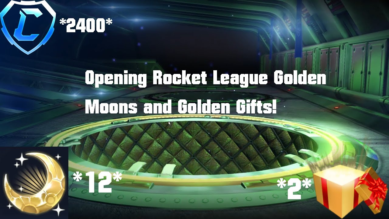 Opening 12 GOLDEN MOONS '23 AND 2 GOLDEN GIFTS '20 In Rocket League!