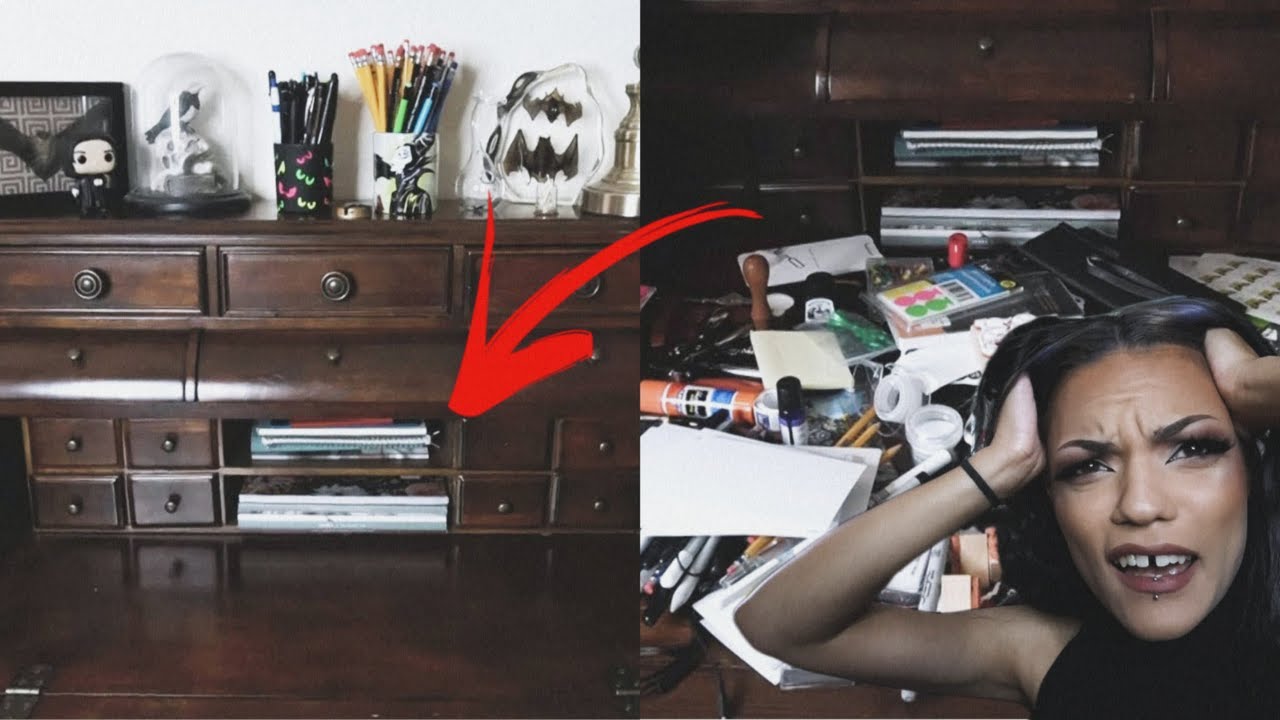 Decluttering My Secretary Desk 😬😅