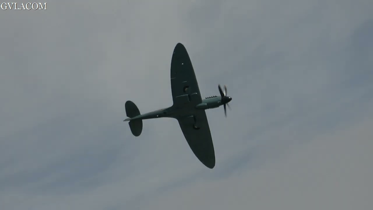 Rolls Royce Heritage Flight Supermarine Spitfire MK.XIX display at RIAT 2022