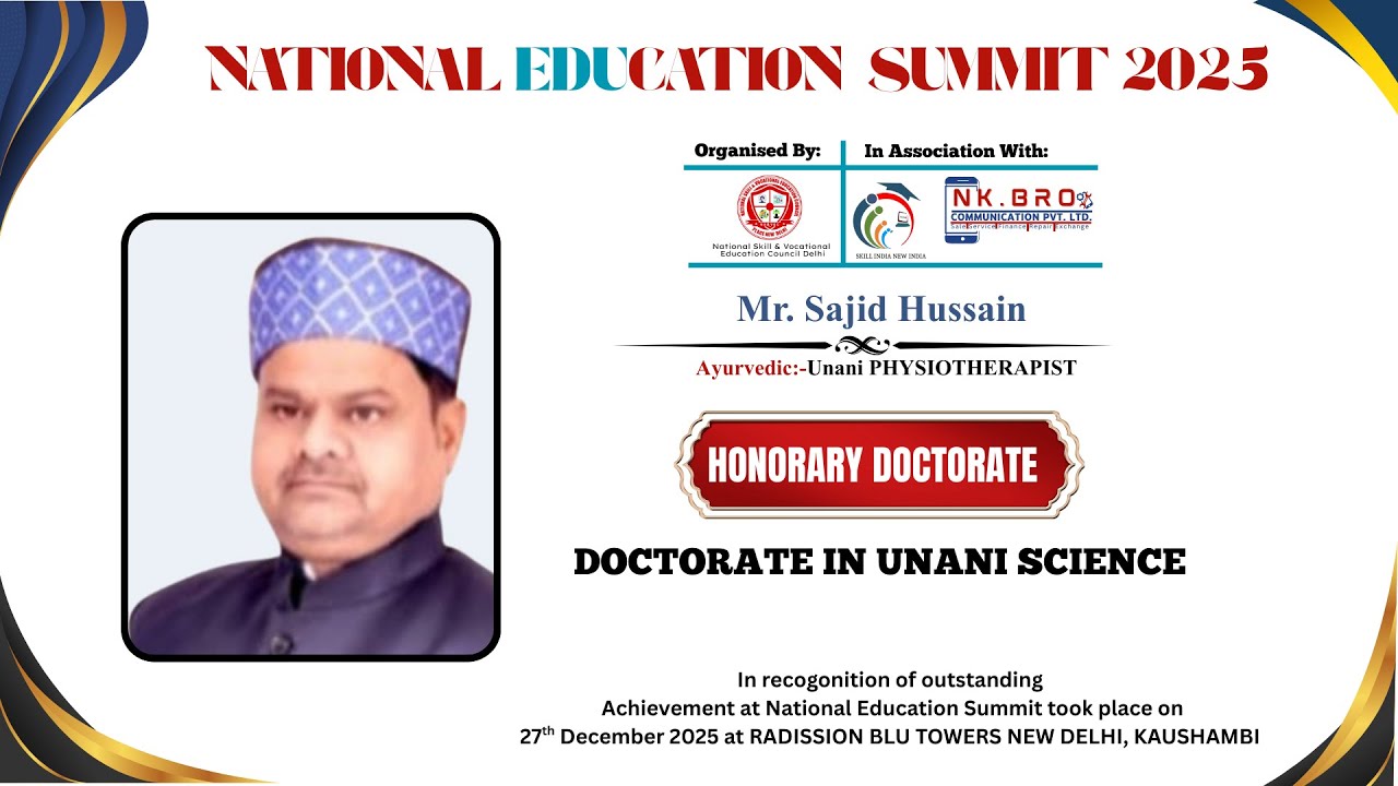 National Education Summit -2025 Interview Session Dr.Sajid Hussain 