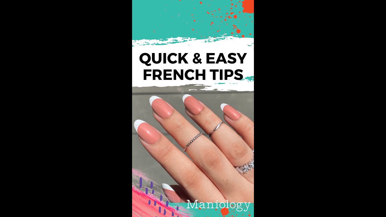 Easy French Tips with Nail Stamping | Maniology #shorts