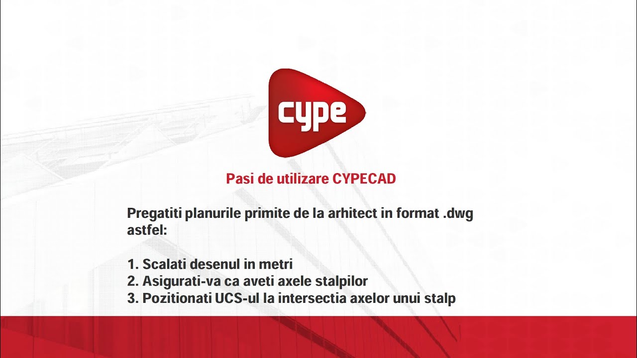 Primul proiect in CYPECAD