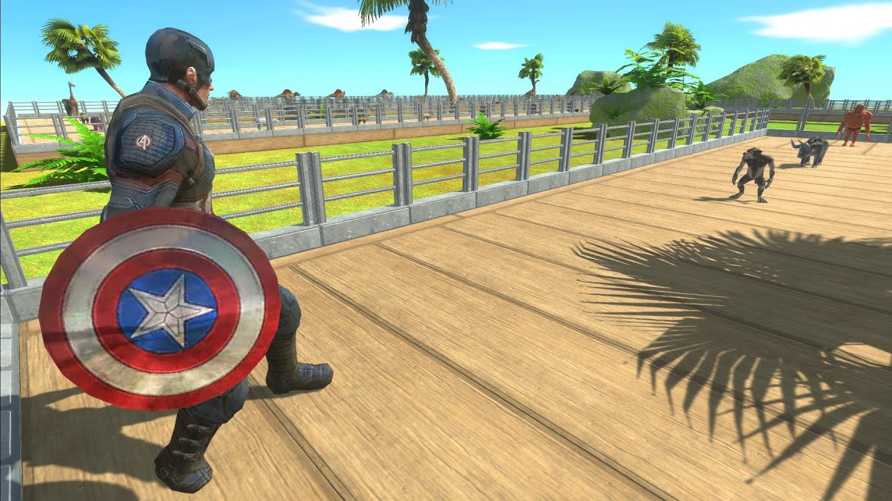 CAPTAIN AMERICA OASIS DEATH RUN - Animal Revolt Battle Simulator