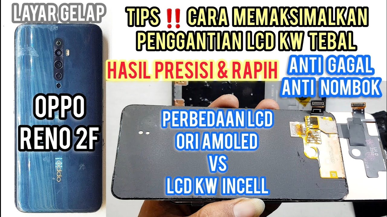 OPPO RENO 2F LAYAR GELAP GANTI LCD KW HARGA MURAH HASIL MAXIMAL ‼