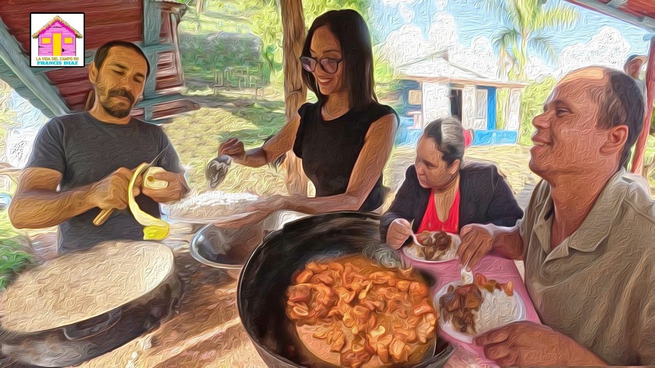 un dia con la familia no videntes cocinando