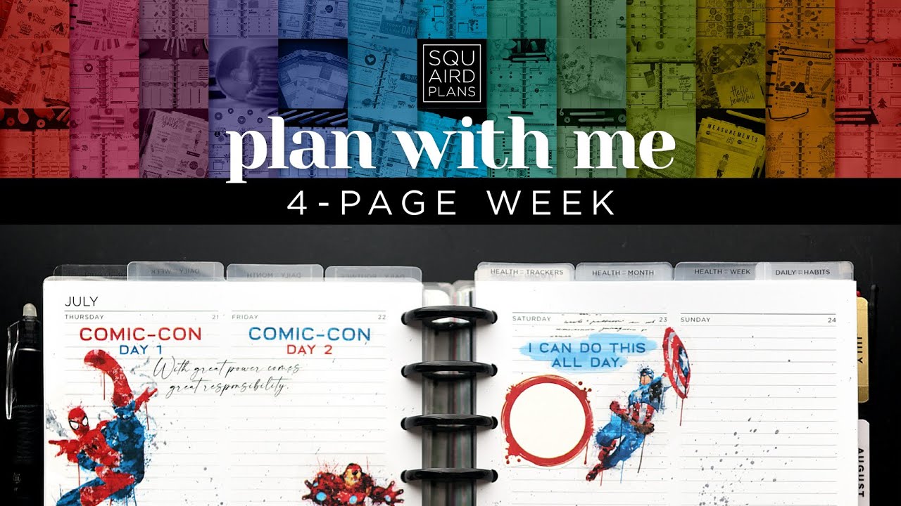 Plan with Me :: Comic-Con Planner Theme :: Classic Happy Planner 4-Day Week Layout
