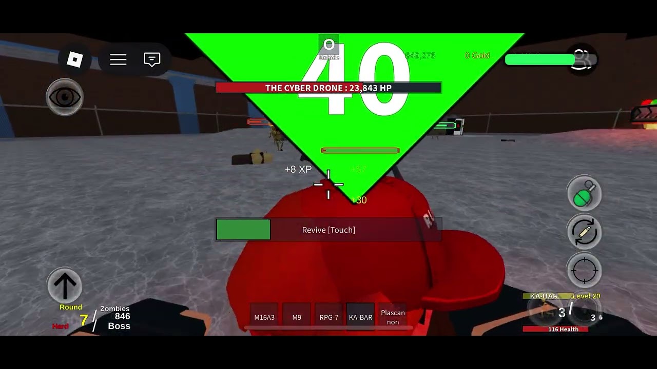 CYBOR DRONE battle- Zombie Uprising roblox