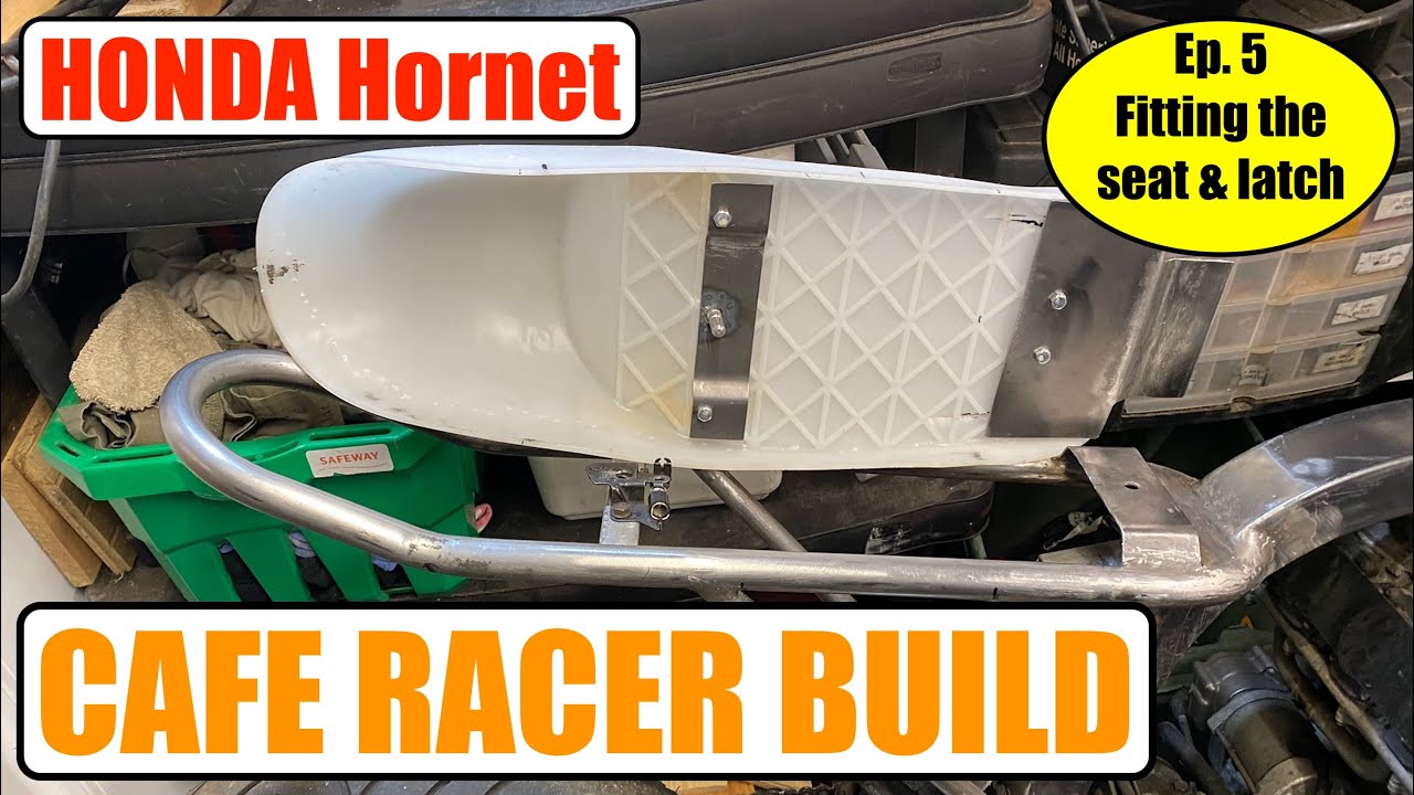 Honda Hornet Café Racer Budget Build - Episode 5 Fitting the seat and latch.