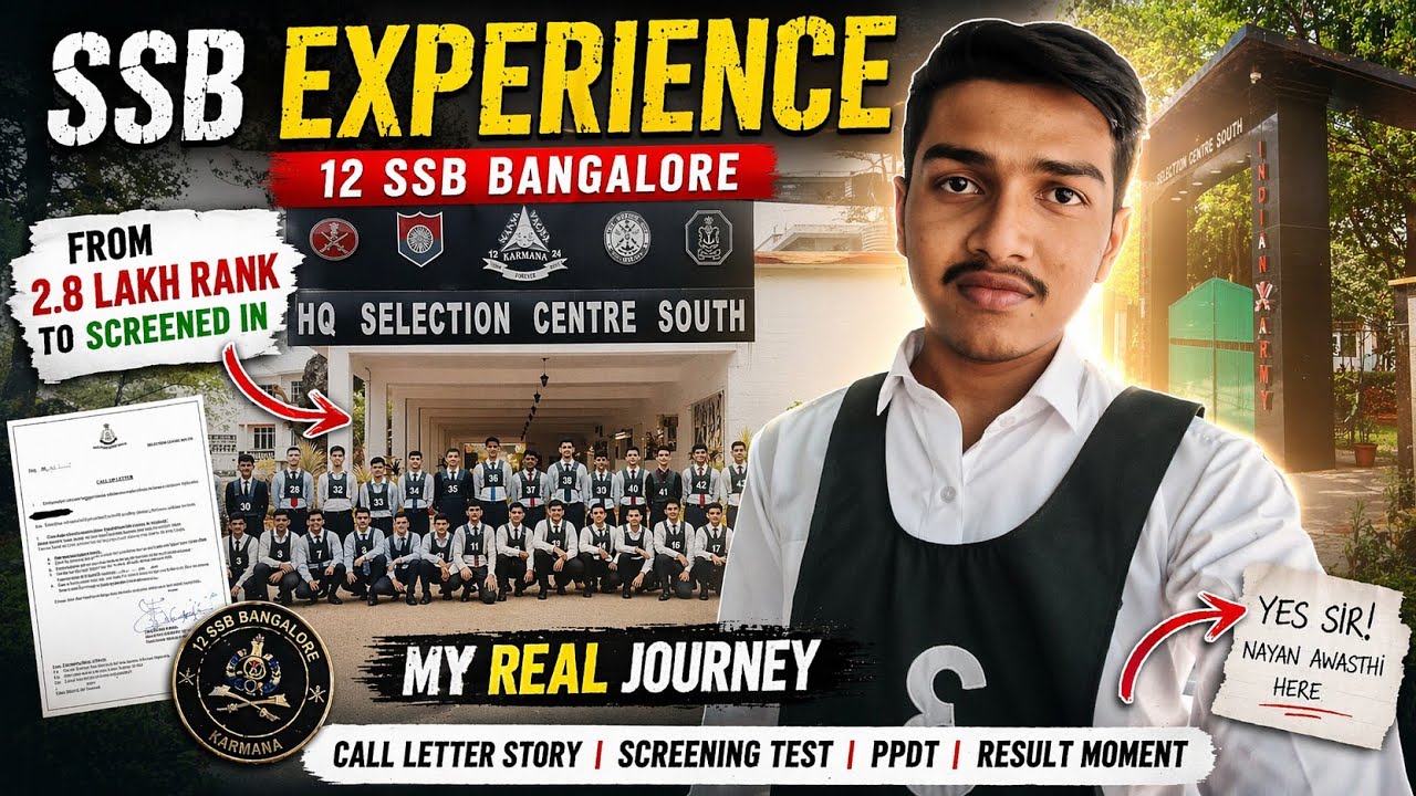 SSB Interview Experience 🇮🇳 | From 2.8 Lakh Rank to Screened In😮