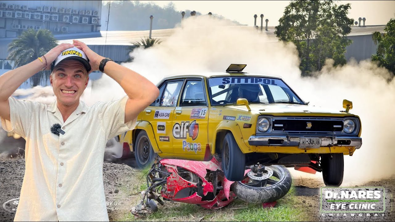 H&auml;r KROCKAR rallybilen med en MOPED?!!! Rally i Thailand