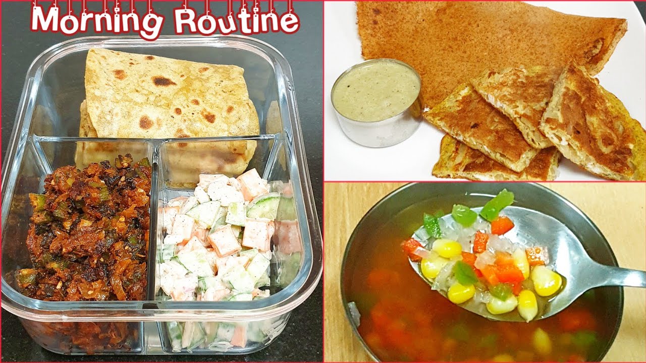 Cooking Vlog 9 | Rainbow Soup | Breakfast & Lunch | வெண்டைக்காய் தொக்கு | அடை | Methi Chapathi