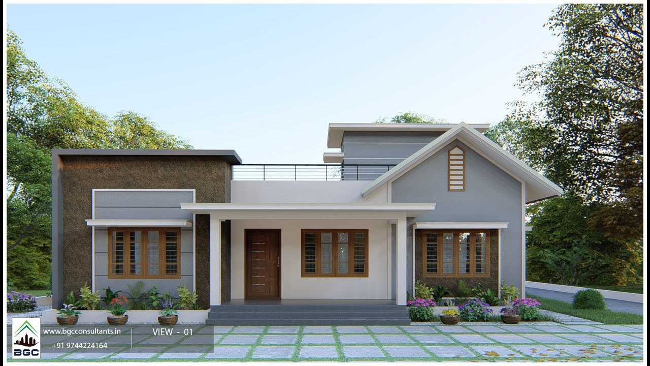 Proposed residential building for Rev. Reji, Mallapally, Pathanamthitta| 2100 Sqft|BGC Consultants.