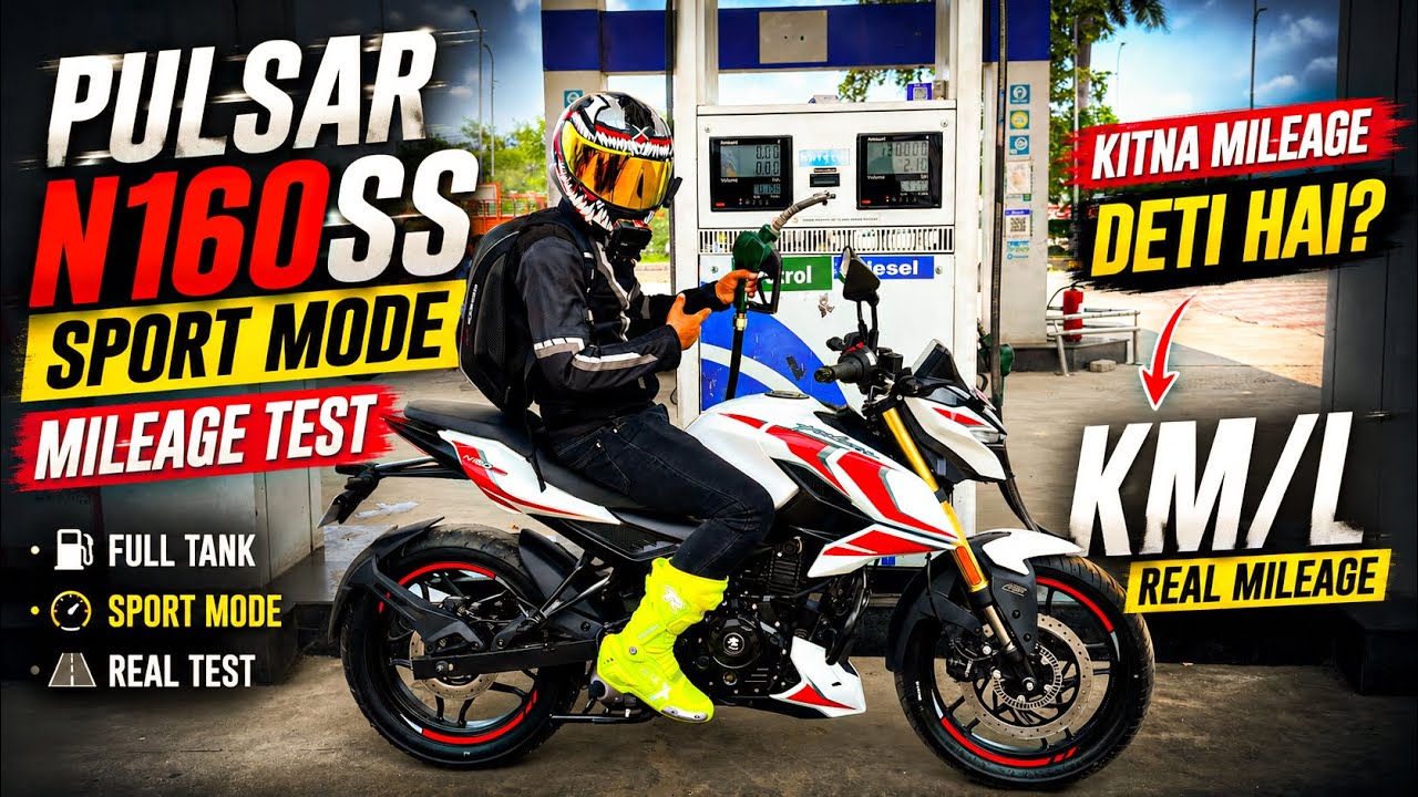 New Pulsar N160 SS Mileage in SPORT Mode 😱 | Real World Mileage Test