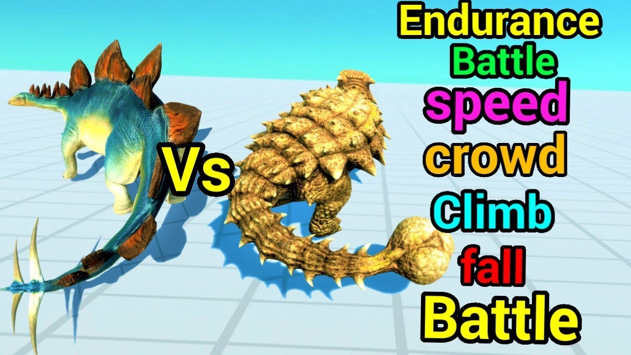 Battle ability Ankylosaurus vs stegosaurus Animal Revolt Battle Simulator