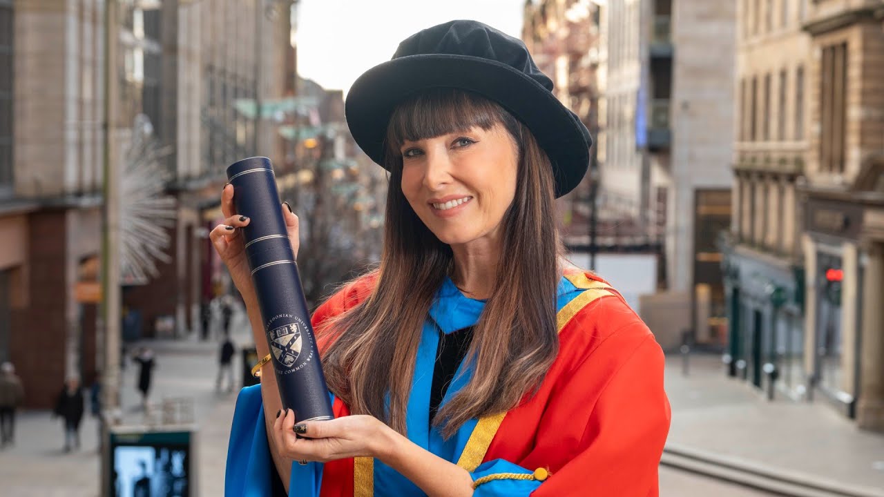 Laura Boyd is awarded an Honorary Degree of Doctor of Letters from Glasgow Caledonian University