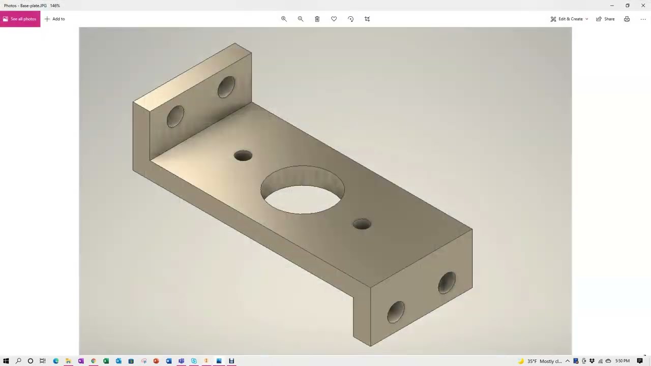 Inventor Create a base plate