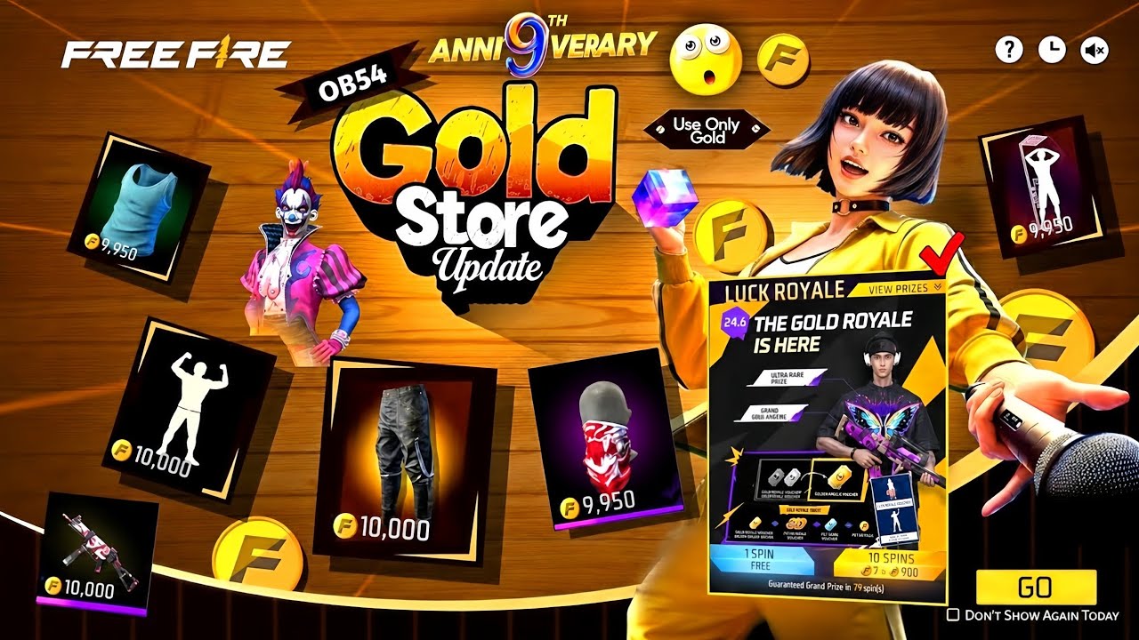 9th Anniversary Gold Store 2026 🤯 OB54 Gold Store Update | New Gold Vault Royale Free Fire 2026