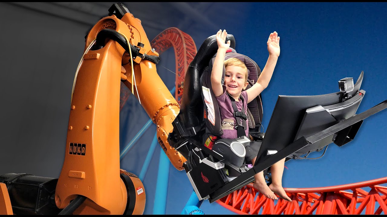 Dad Builds a Roller Coaster ROBOT!