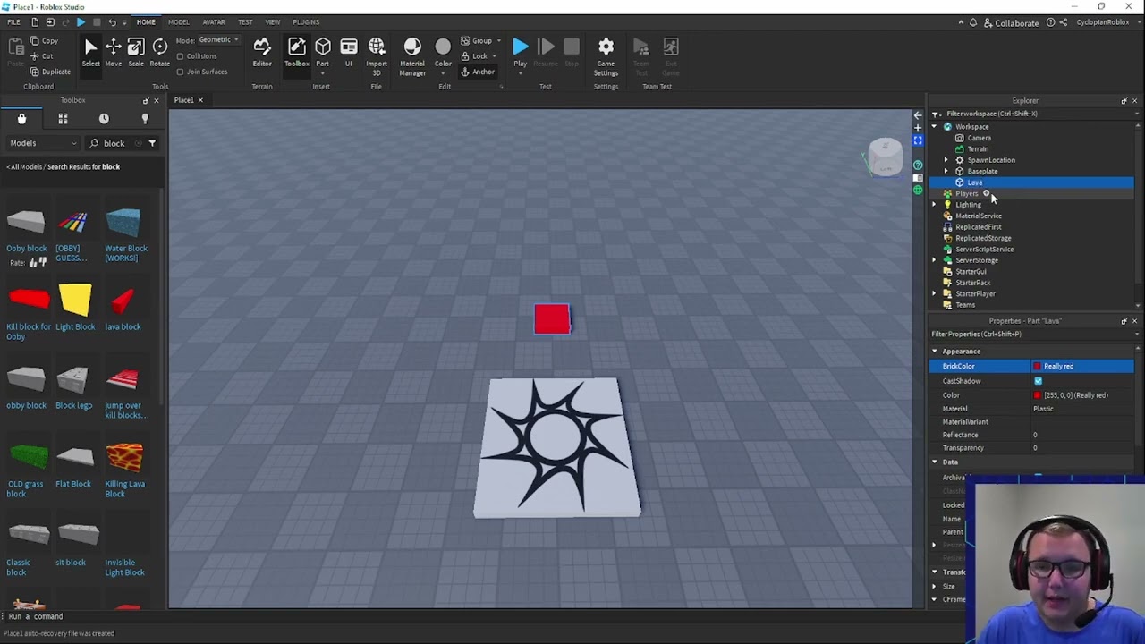 Day 1 Roblox Studio Event Blocks Tutorial