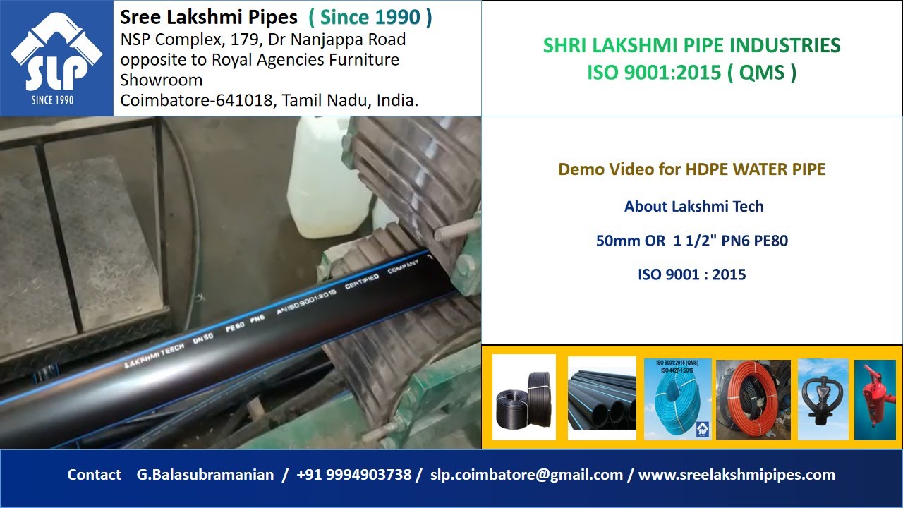 HDPE PIPE 1.5  Inch or 50 mm, PN6, PE80