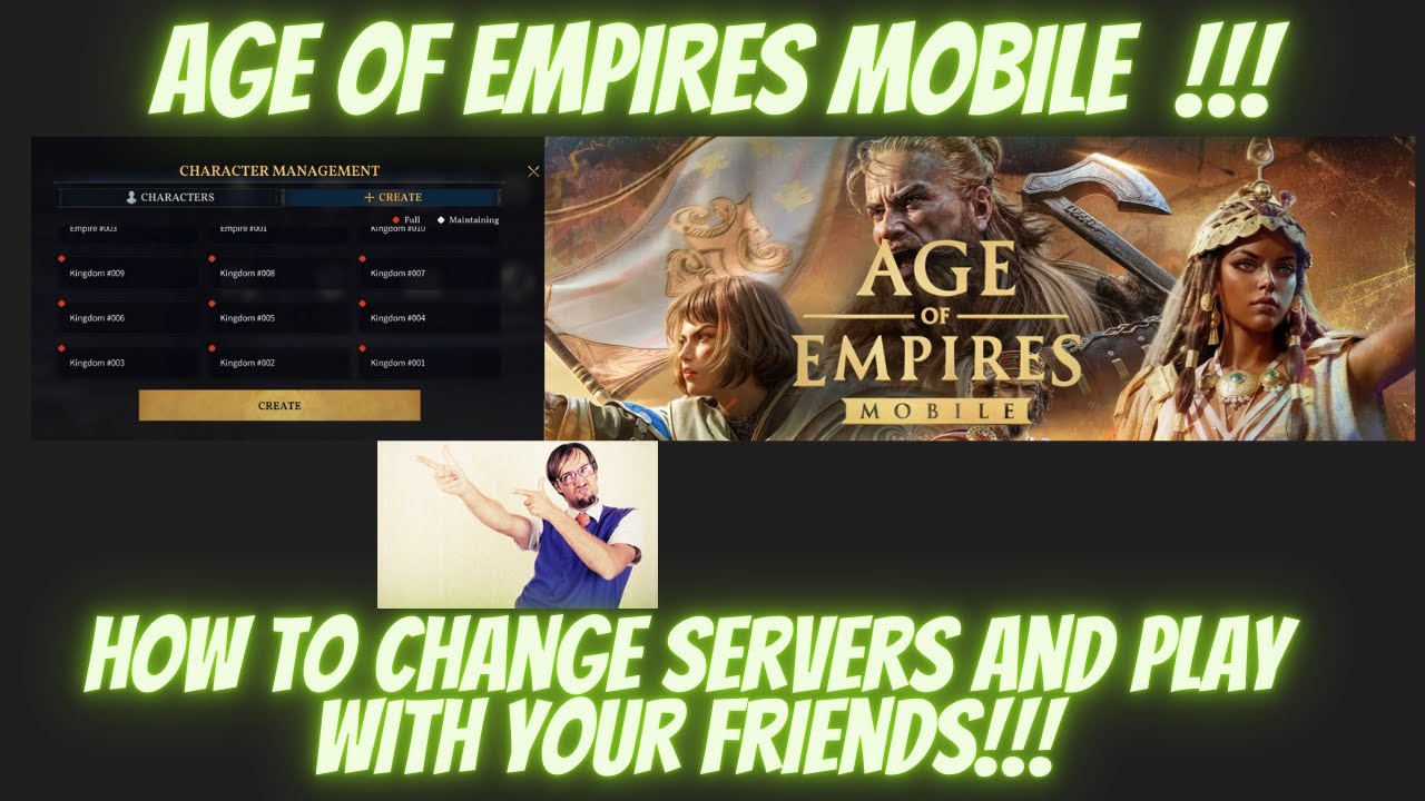 AGE OF EMPIRES MOBILE HOW TO CHANGE SERVERS!