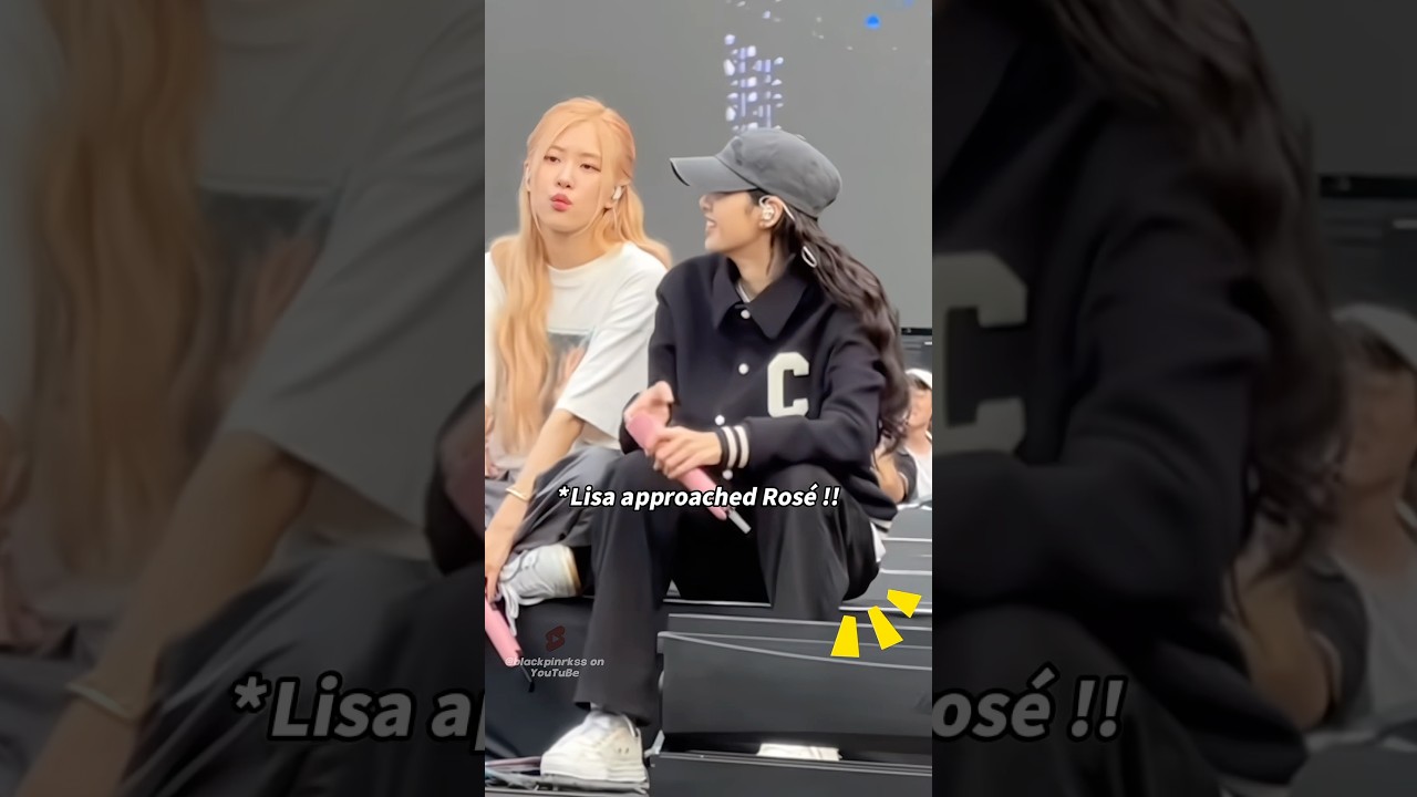 Ros&eacute; panicked when looking in the direction of Lisa!! 🫶🏻 #blackpink #ros&eacute; #lisa