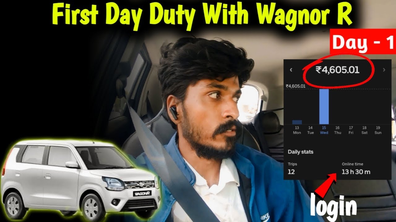 uber driver per day income 💵| first day duty with wagon r 🚖| #uberdriver #uber