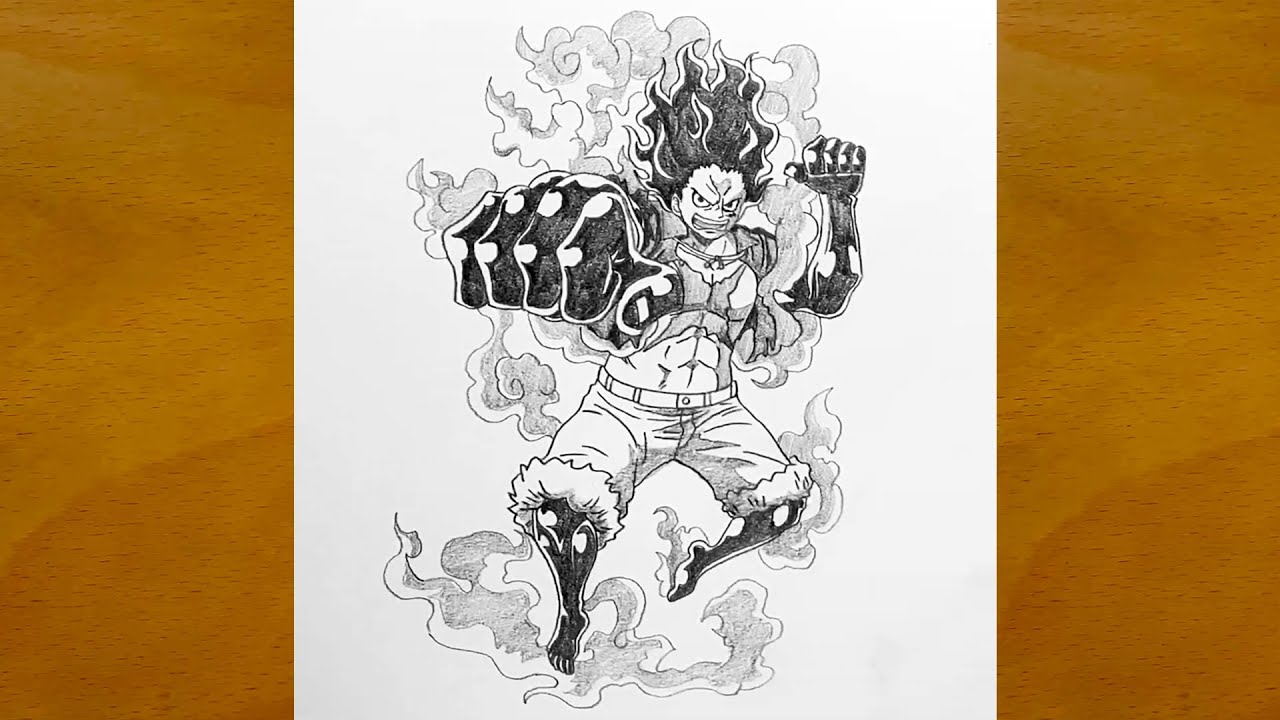 How to Draw Luffy Gear 4 Step by Step || One Piece Drawing || Easy Anime Art