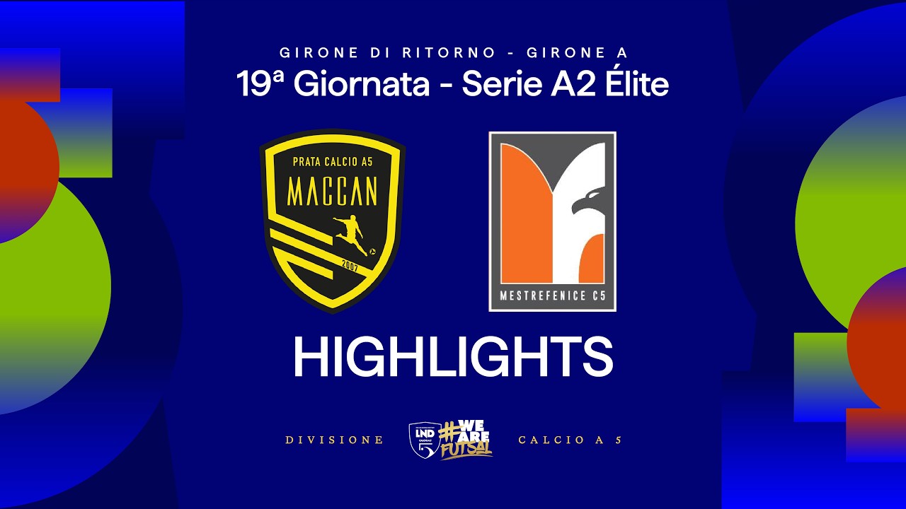 Maccan Prata-MestreFenice 4-8 | Gol e HL | 19ª giornata | Serie A2 Élite 25/26 - A