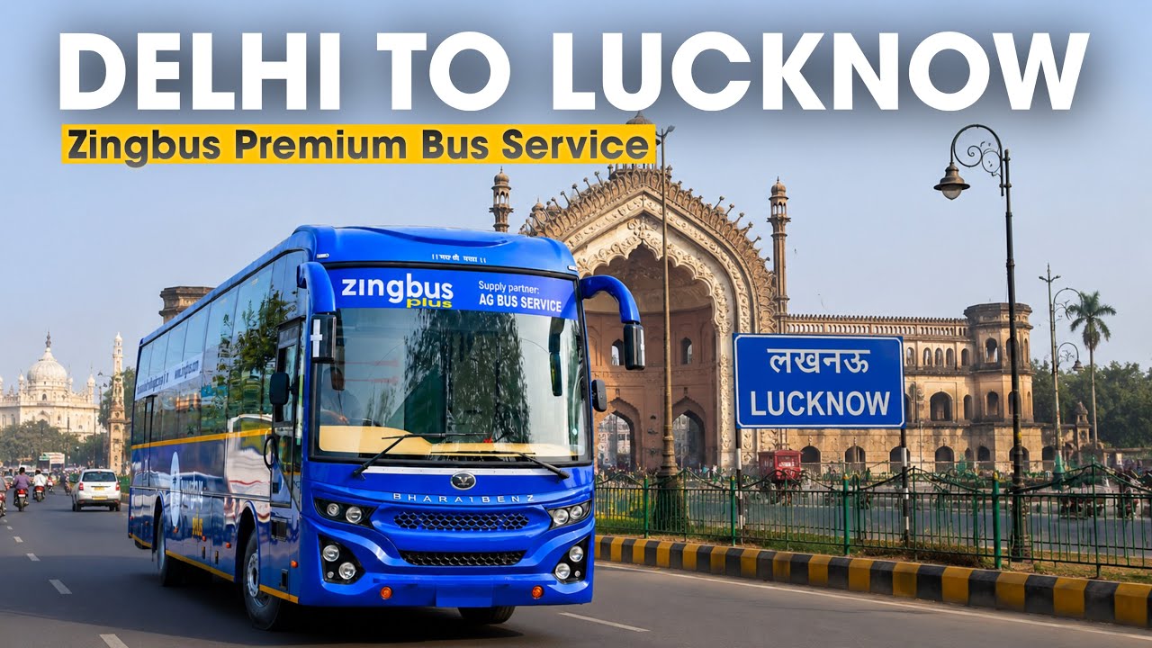 Delhi to Lucknow by Zingbus Plus AC Sleeper Bus | Free Meal + Onboard Washroom | Fare From ₹299
