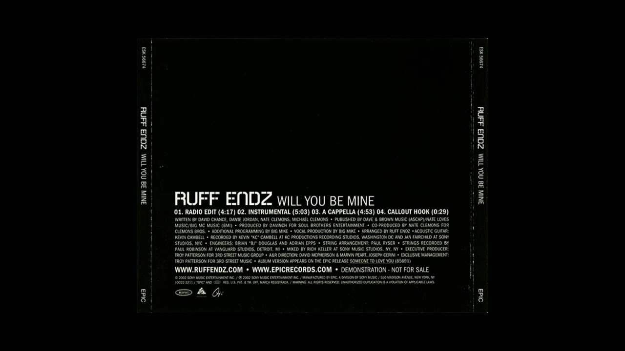 Ruff Endz - Will You Be Mine (Acapella)