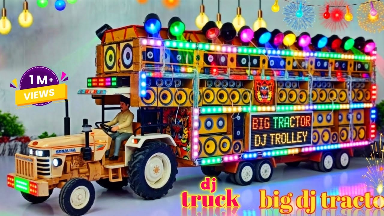 Mini Dj Setup Loading at-home by Cardboard Making Dj truck | mini dj setup | dj wala dj, truck gadi