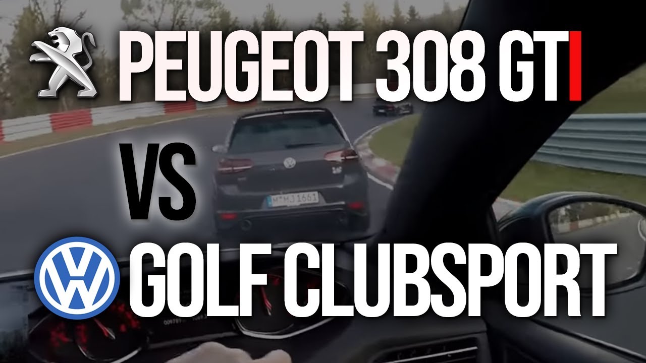 Peugeot 308 GTi vs VW Golf GTi Clubsports at the Nürburgring