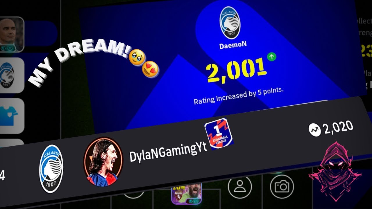 2000 RATING ACHIEVED🥹😍 | MY DREAM | EFOOTBALL | DYLAN GAMING 