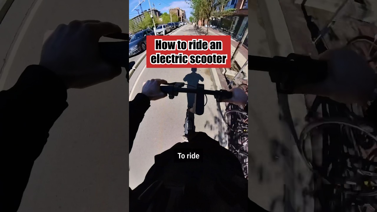 How to ride an electric scooter 🤔🛴 #electricscooter #scooter