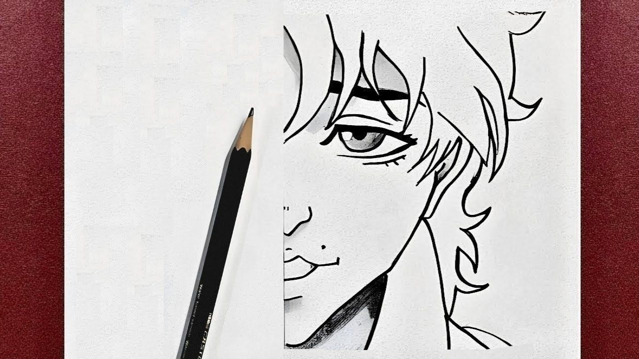 Half Face Baki Hanma Drawing Tutorial Step-by-Step | Anime Drawing | Baki