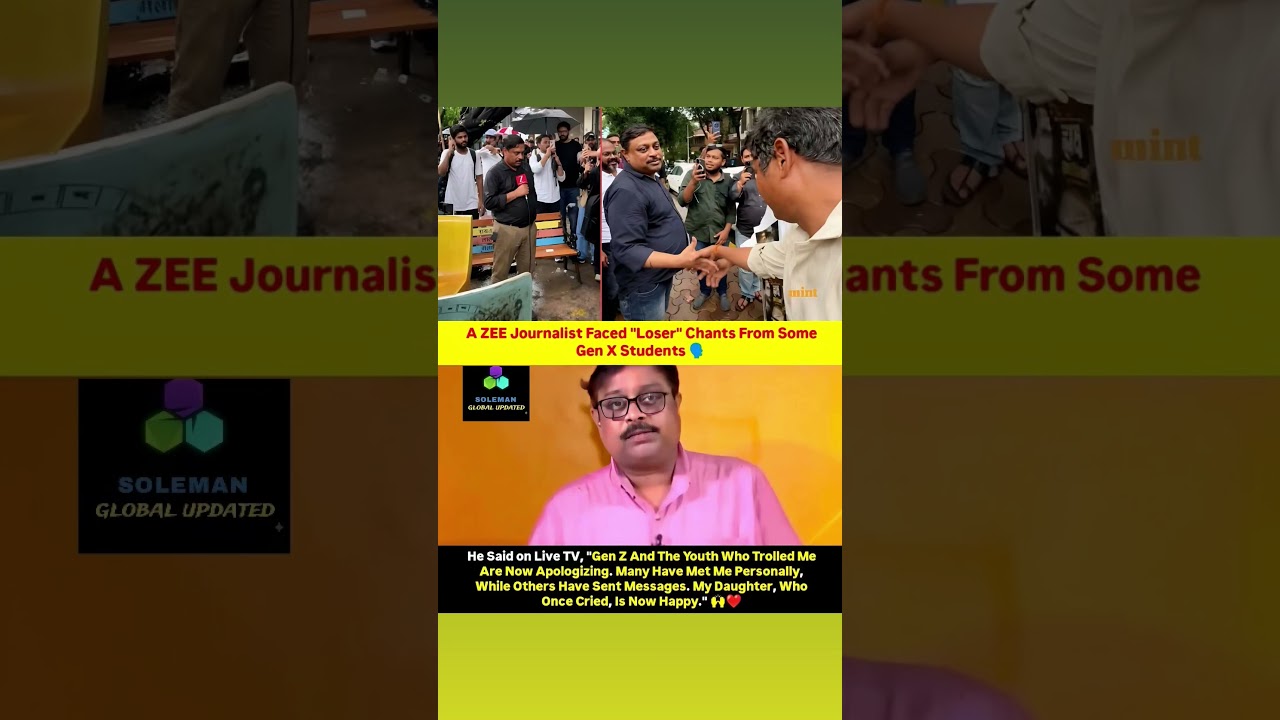 Zee Journalist Faces 'Loser' Chants at Gen Z Protest | Later Says Students Apologized | Full Story