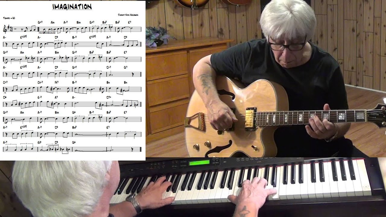 Imagination  - Jazz guitar & piano cover - Yvan Jacques