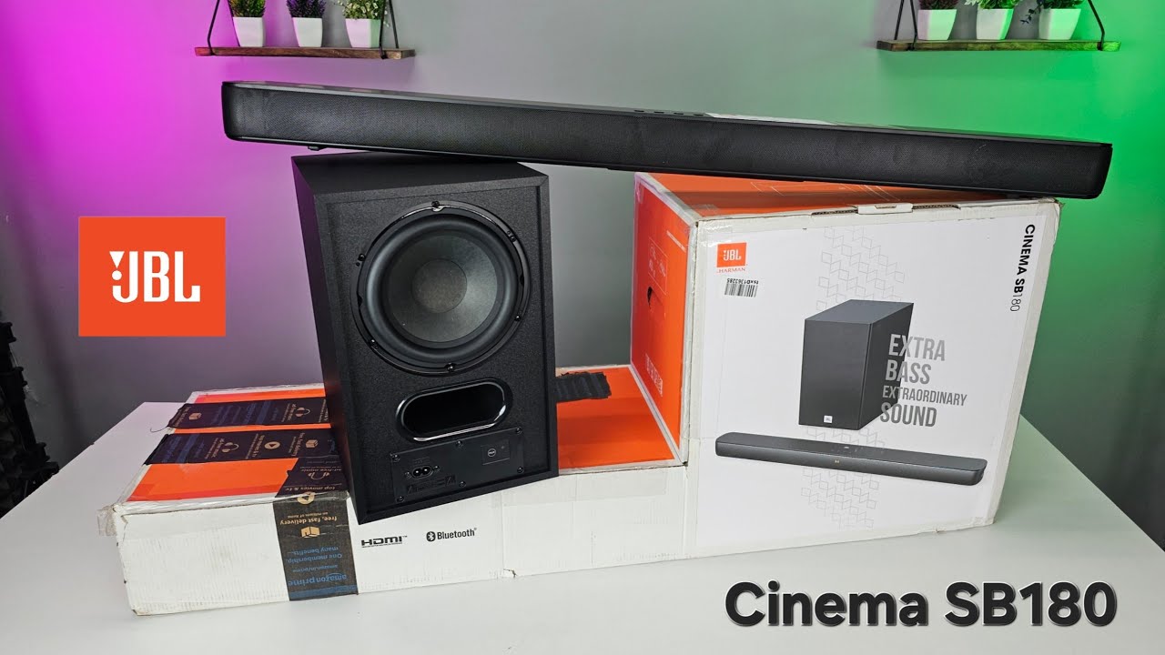 Jbl Cinema SB180 Wireless Subwoofer for Extra Deep Bass, 2.1 Soundbar | Unboxing Review | 220W⚡️₹15k