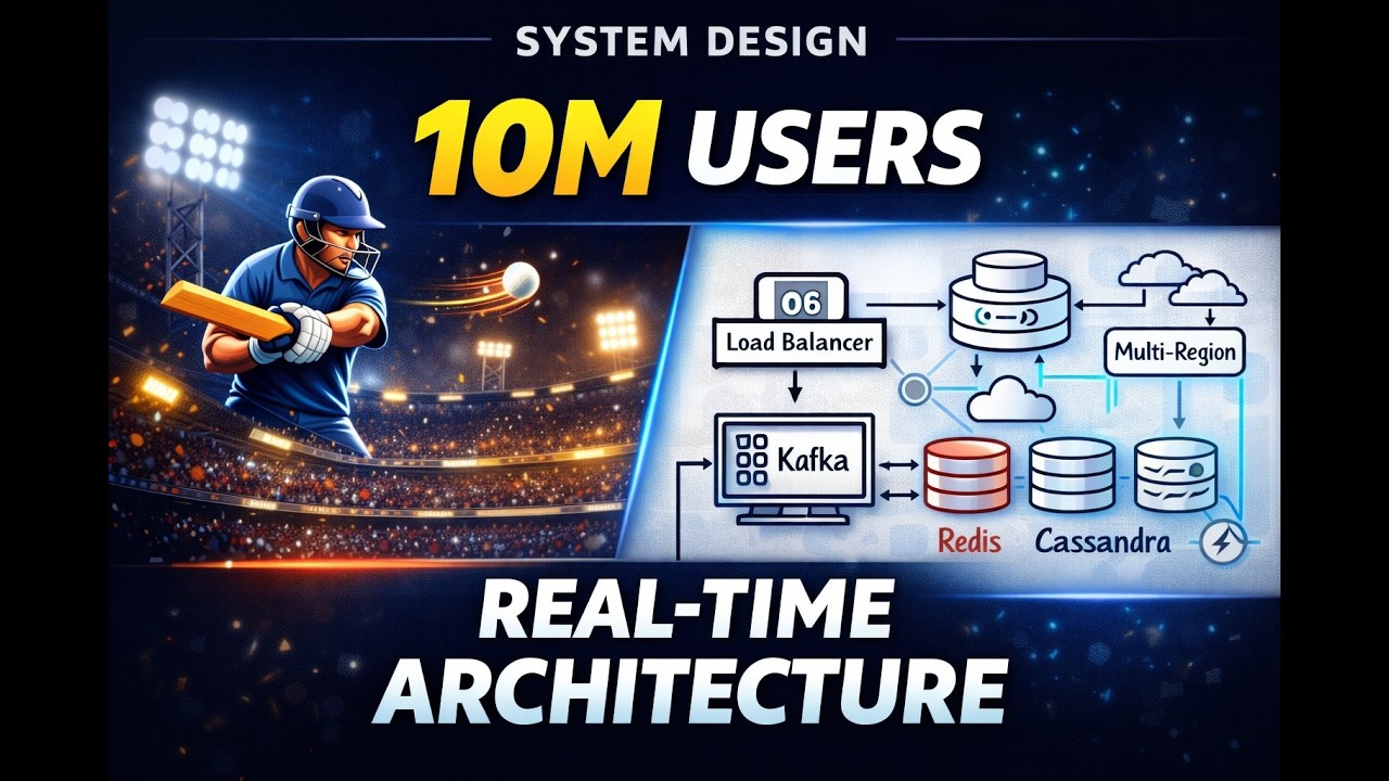 Design a Scalable Real-Time Cricket Score Update System for Millions | in Hindi | System Design