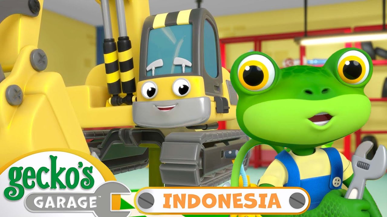 Layanan Eric sang Excavator - Truk Untuk Anak-Anak | Garasi Gecko