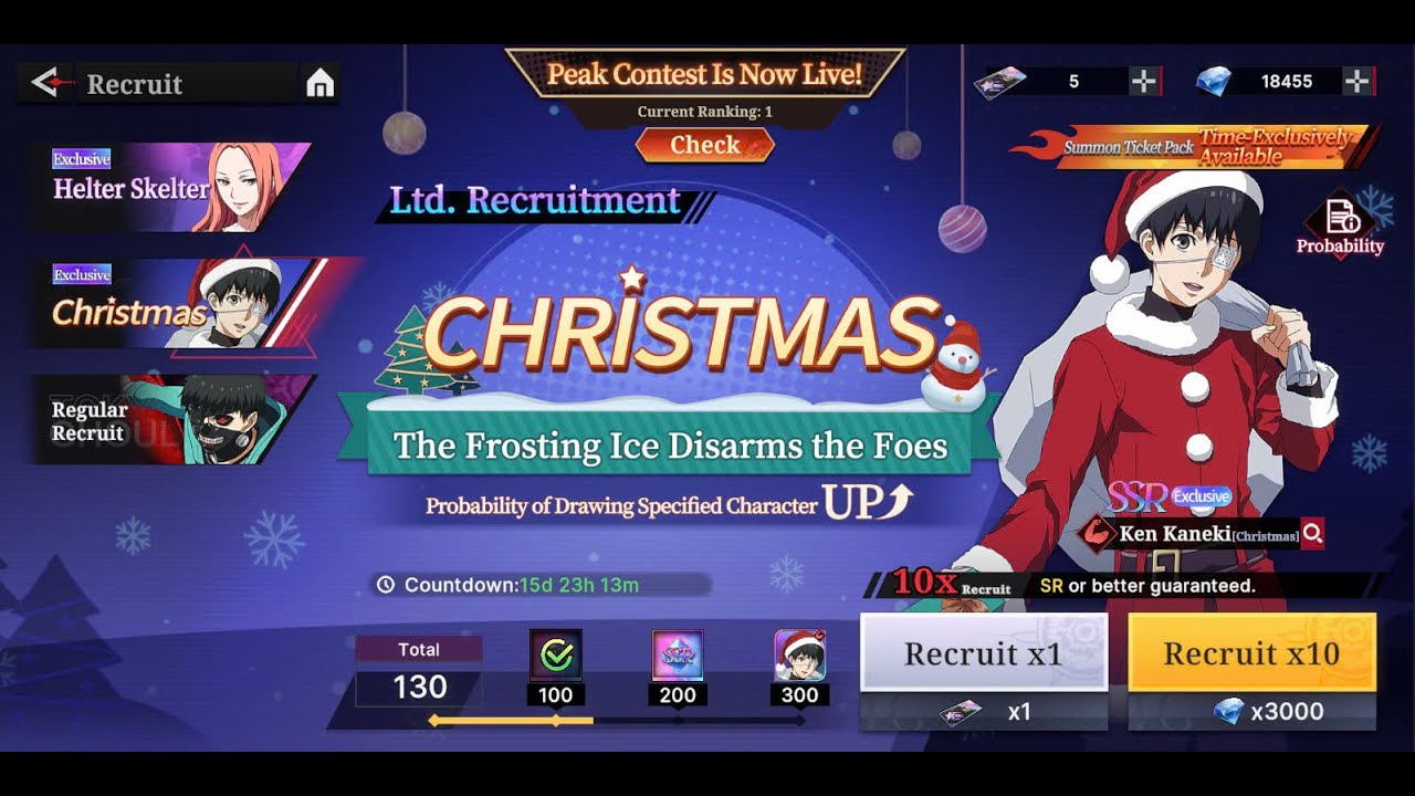 Review KEN KANEKI [Christmas] Test PVP & PVP GameTokyo Ghoul: Break The Chains Bản SEA
