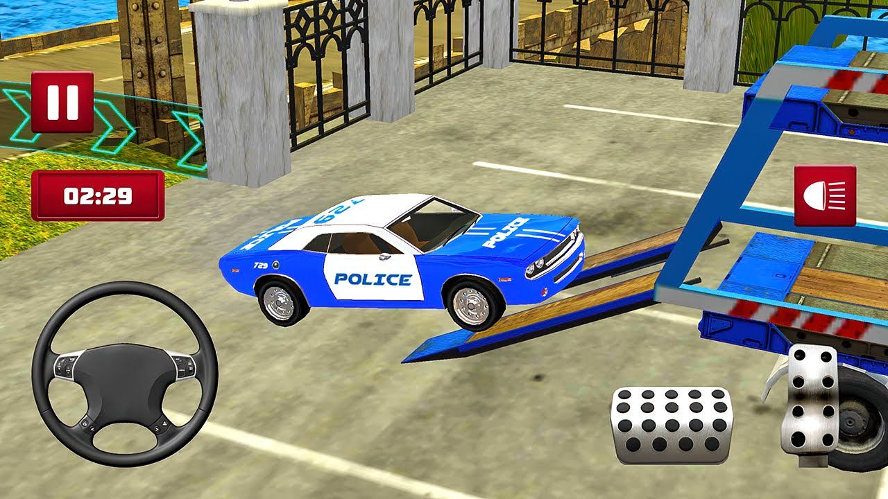 Trailer Truck Transporting Police Car - Police Transport Simulator 2022 - Android Gameplay