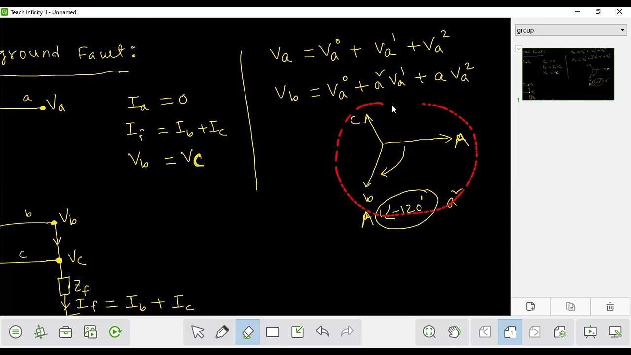 eee | Class-14 | Double line to ground fault  basic | L-L and L-L-G fault Question solving