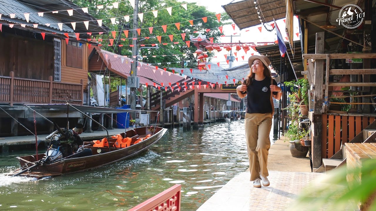 เที่ยวราชบุรี ล่องเรือตลาดน้ำดำเนินสะดวก ชมแสงไฟนับล้านดวง ณ สัทธา สวยสุดในไทย | EP.148 Ratchaburi