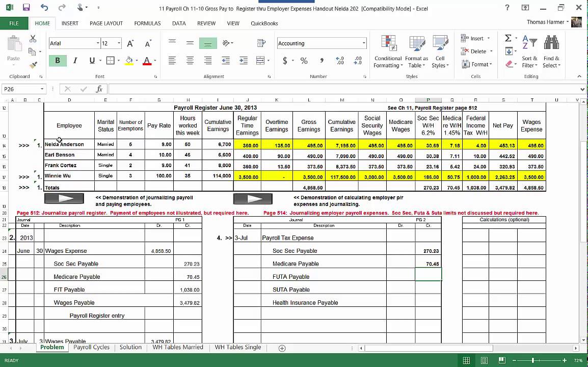 11 A Calculating and Journalizing the employer payroll expenses MP4 B