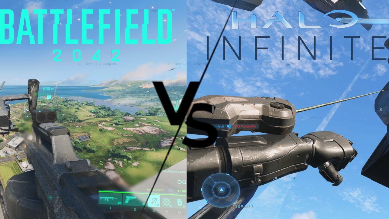 Halo Infinite Grapple Hook Vs Battlefield 2042 Grapple Hook