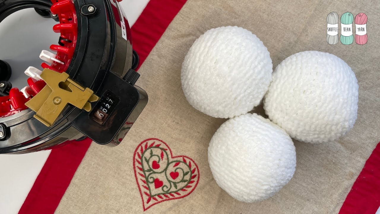 How to Make Indoor Snowballs on your Addi Express 22 | Circular Knitting Machine Tutorial