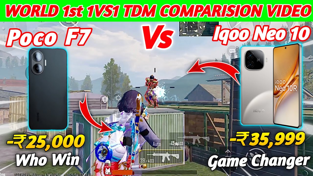 Poco F7 vs IQOO Neo 10 Bgmi Test 🔥 Best Gaming Phone Under 30k 🔥Dronzer Ftw