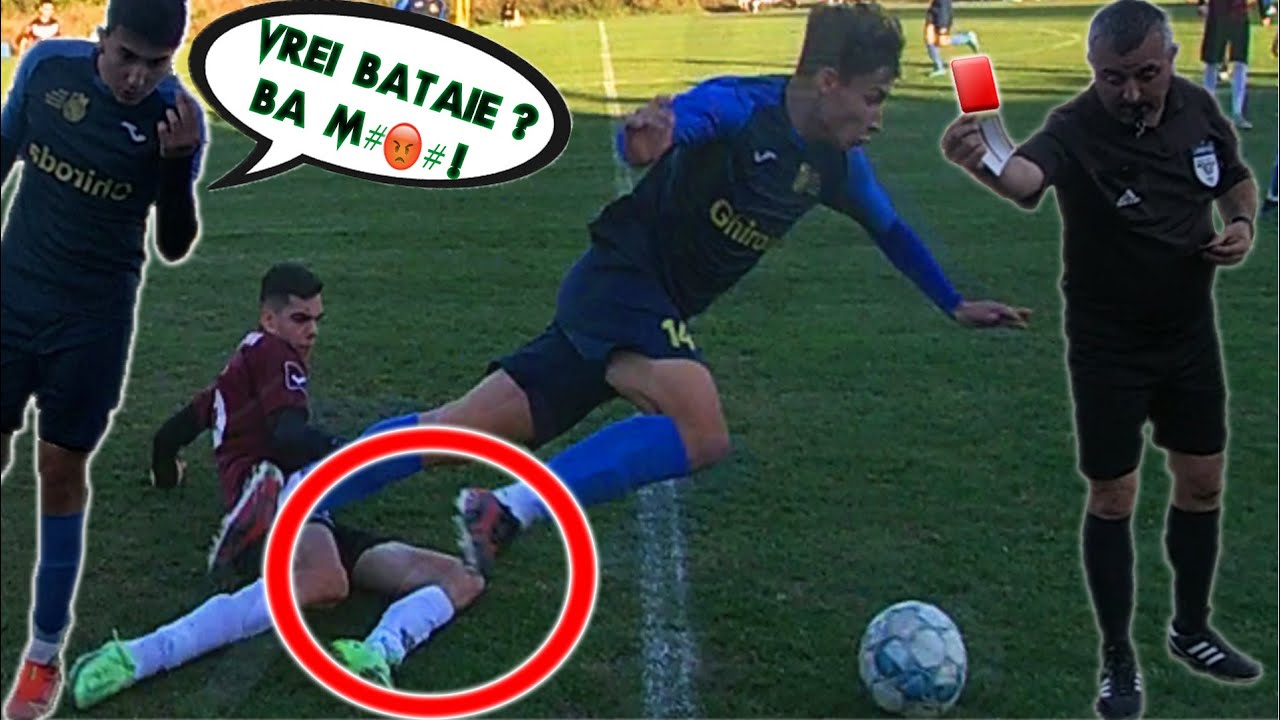 Cel Mai Urat si PERICULOS FAULT din CAMPIONAT FOTBAL cu Cartonas Rosu | Cele mai  URATE MOMENTE Ep 2